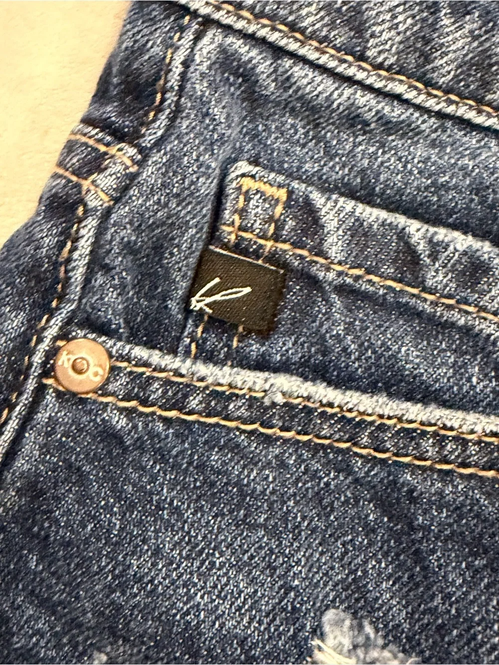 KanCan Denim Women's Shorts - size M - 3in inseam